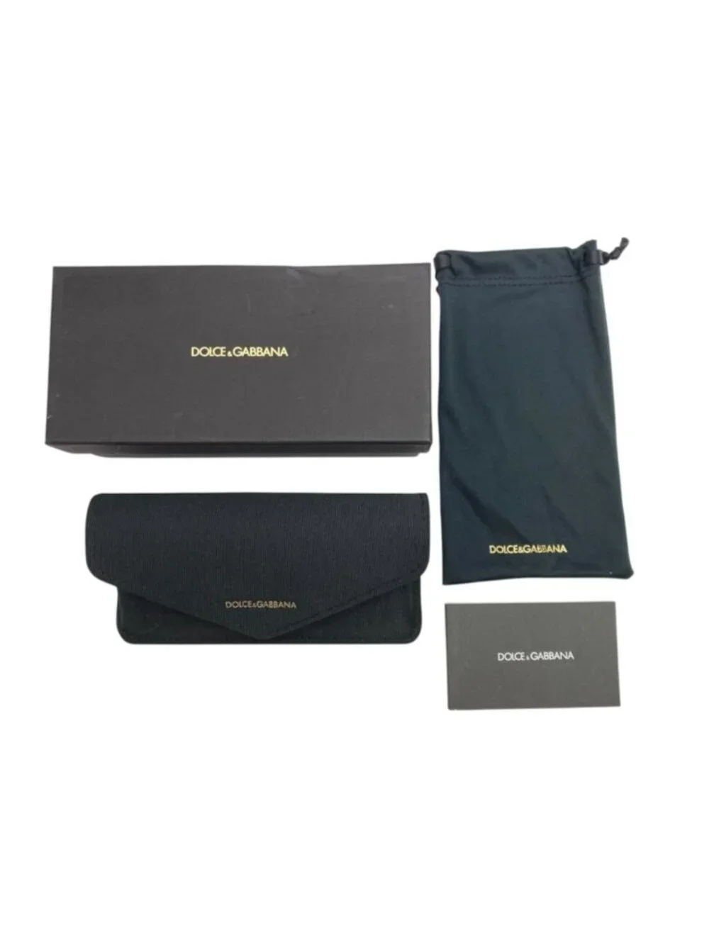 Dolce & Gabbana Sunglasses Eyewear Square Acetate Black Gold